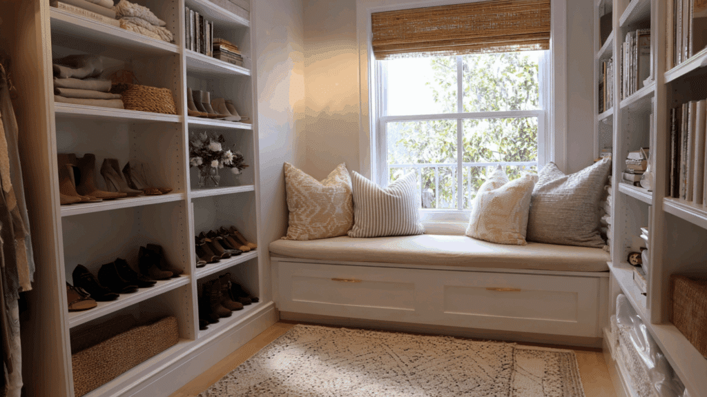 built in seating nook