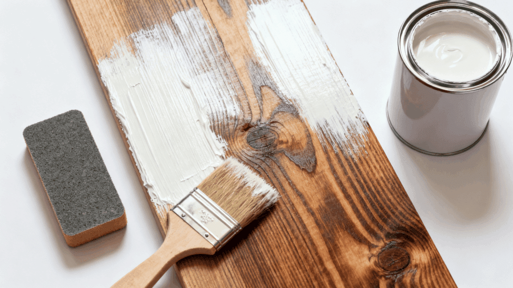 can you paint over stained wood