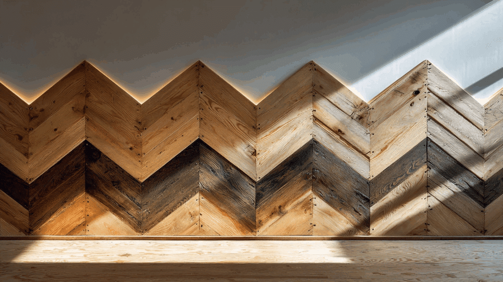chevron wood paneling