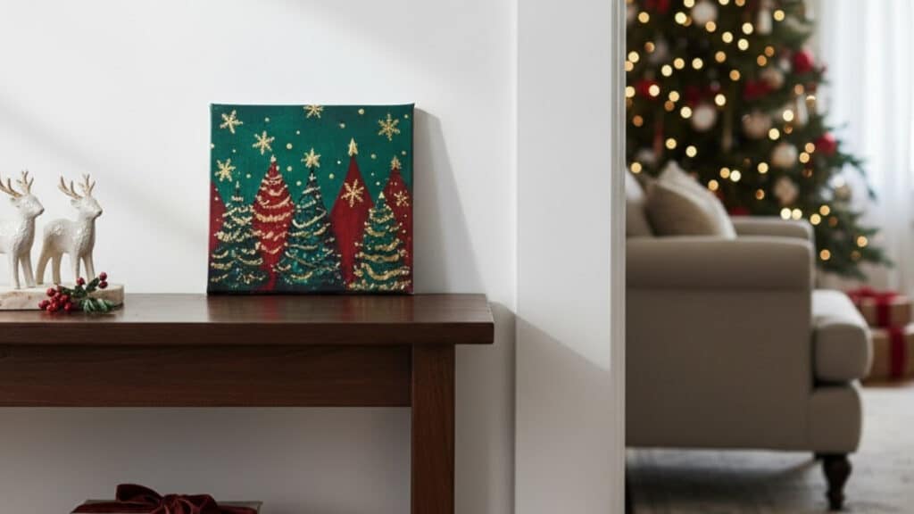 christmas themed canvas wall art