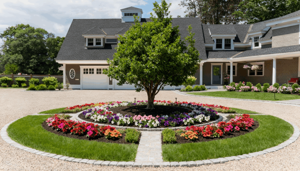 circular driveway center