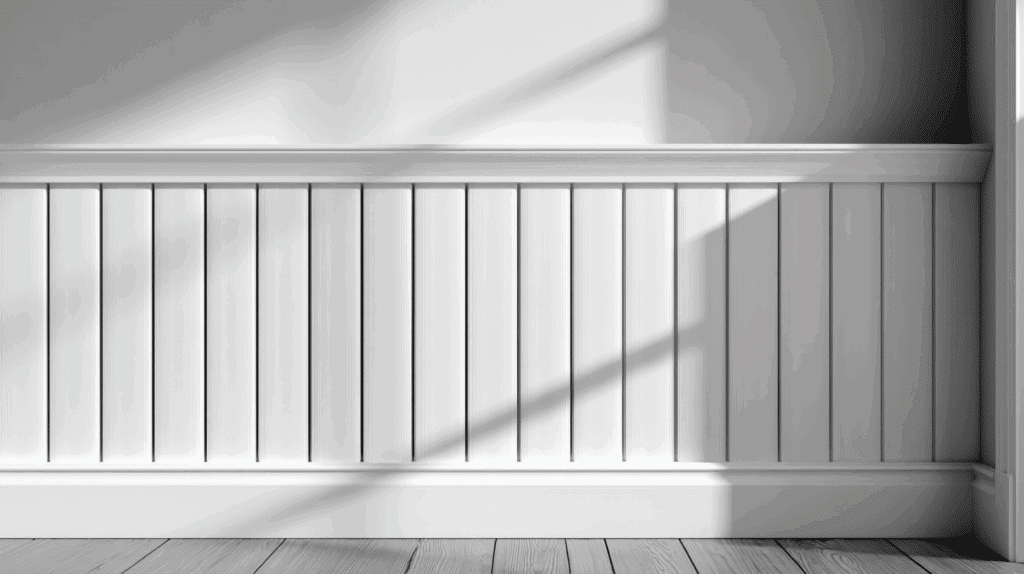 classic board and batten half wall