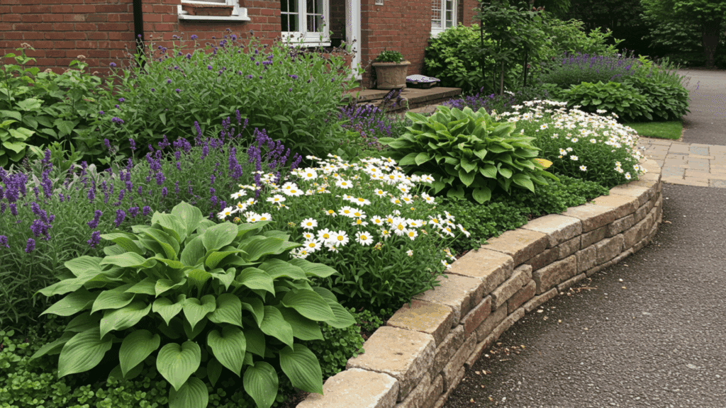 curved edge flower bed