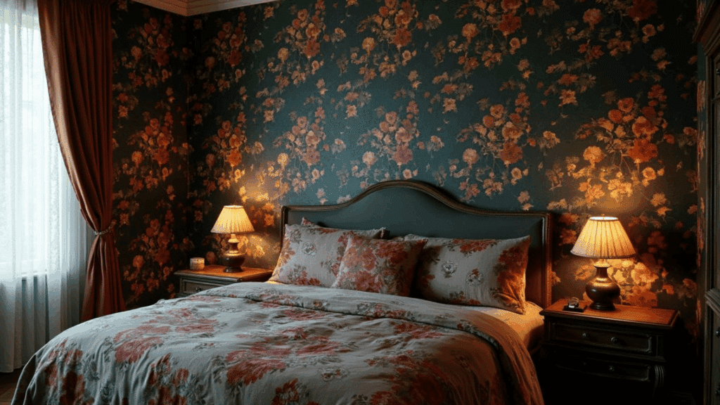 dark floral wallpaper