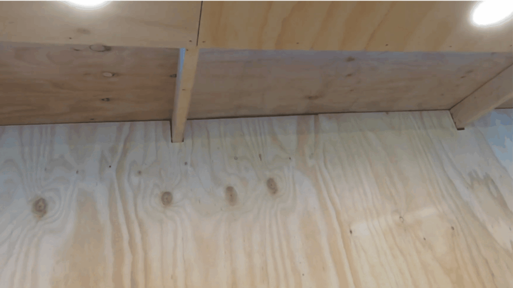 deal with crooked existing structure and finish remaining sheets