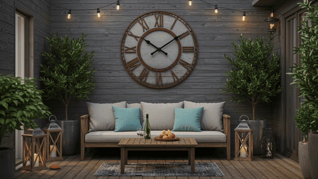 decorative outdoor clock