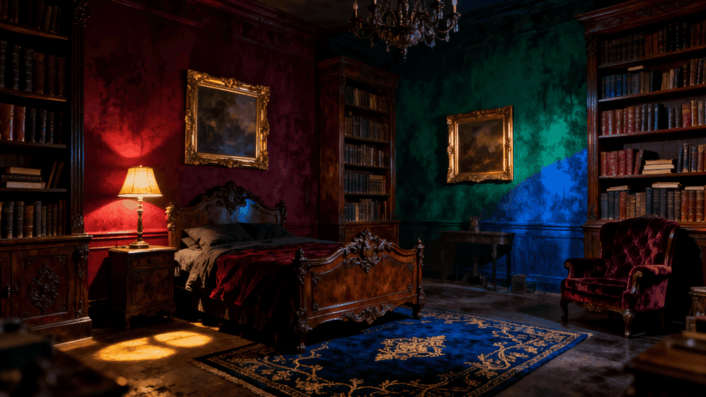 deep jewel toned walls
