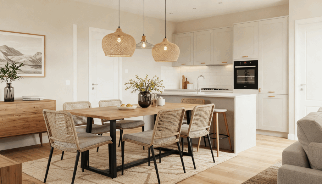 What Size Rug Should You Use Under Your Dining Table? dining table rug size chart