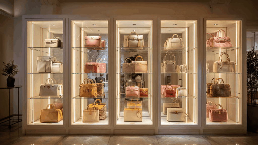 display cabinet for handbags