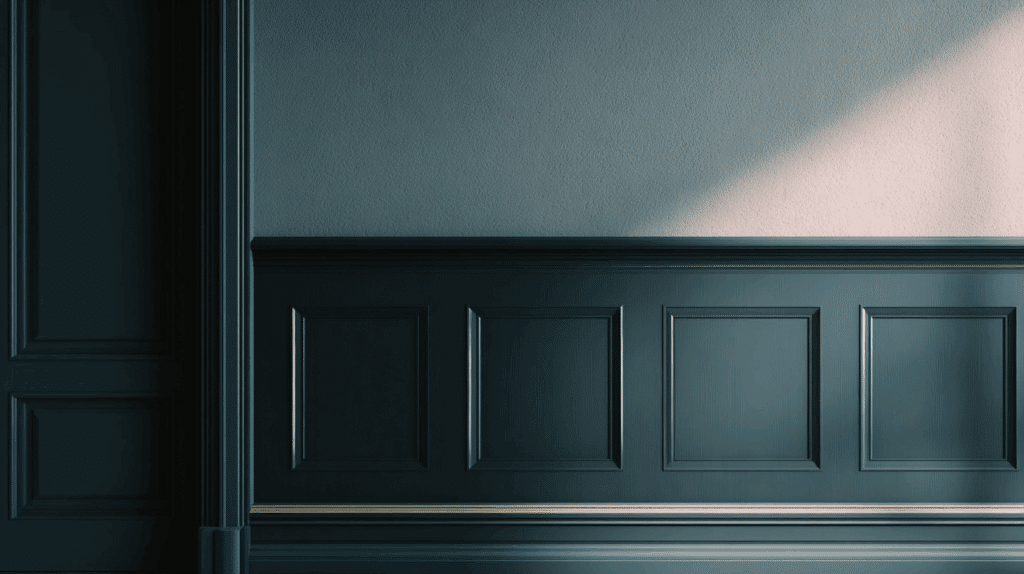 dual tone half wall paneling