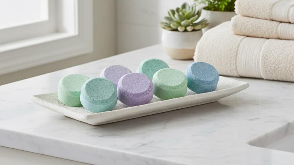 energizing shower steamers with essential oils