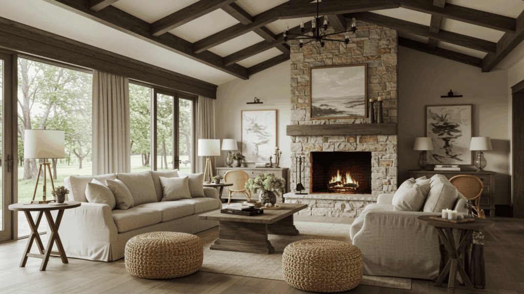 exposed ceiling beams