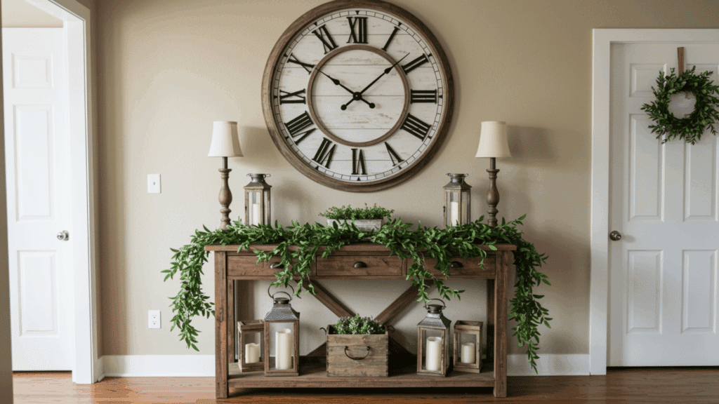 farmhouse clock statement