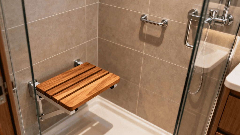 fold down shower seat