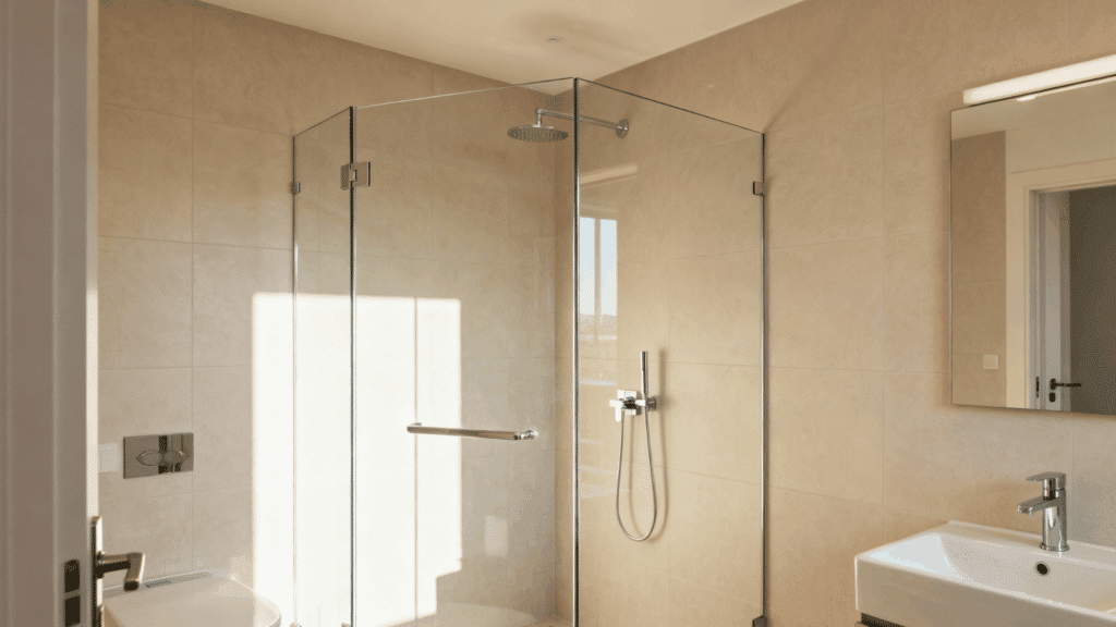 frameless glass walk in