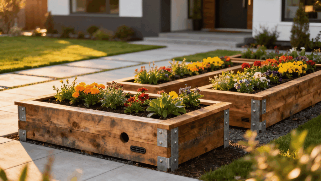 geometric raised beds