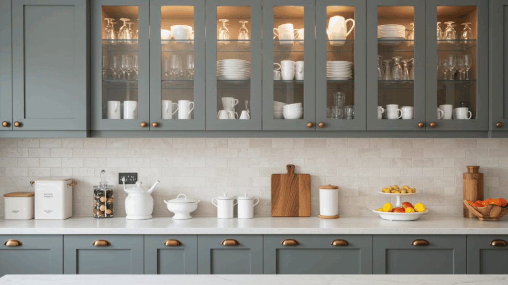 glass front cabinets