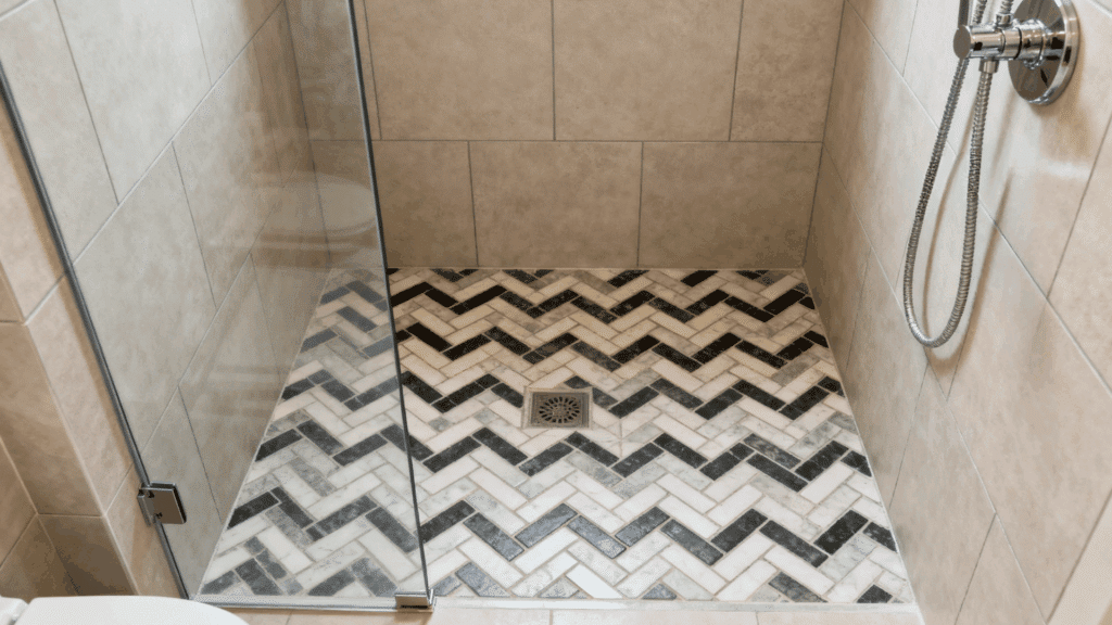 herringbone pattern floor