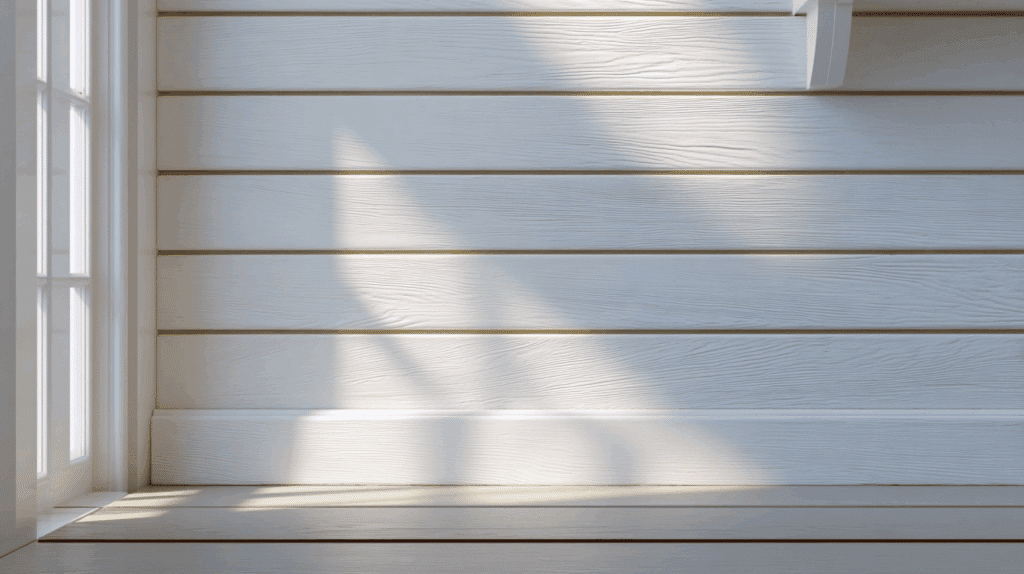 horizontal shiplap half wall