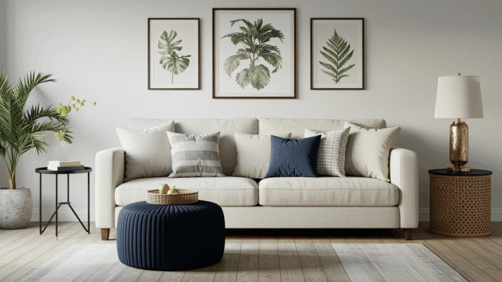 how to style pillows on a couch