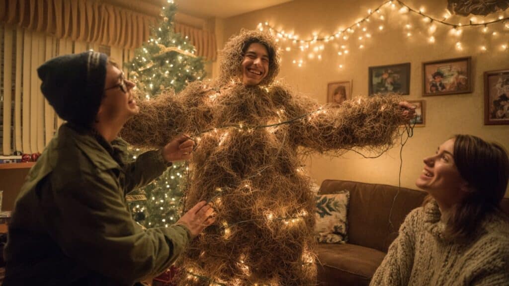 human christmas tree