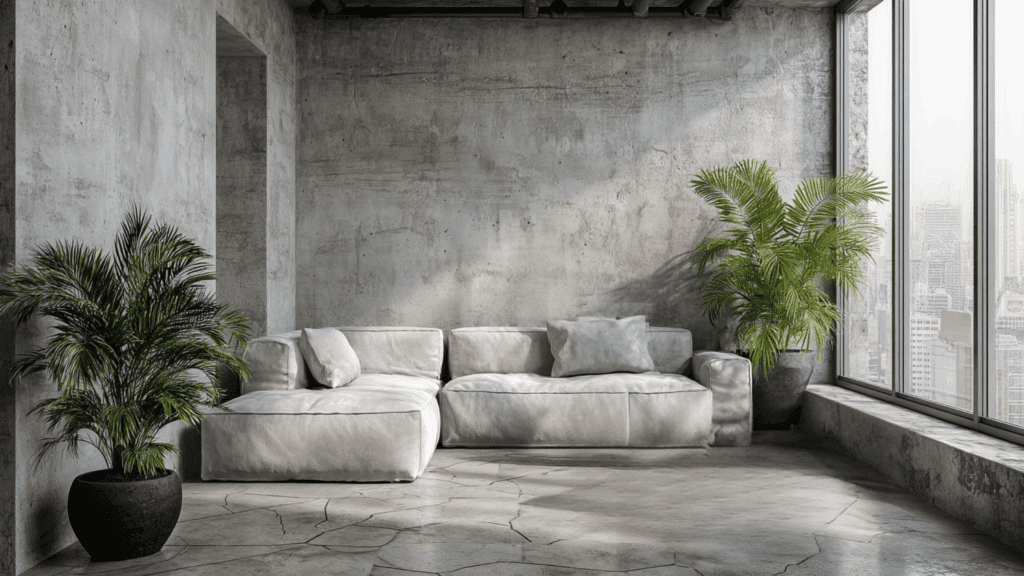 indoor plants as natural contrast