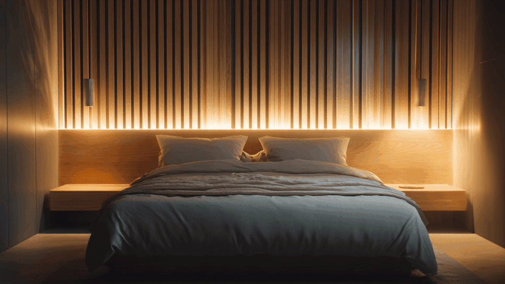 install slatted wood panels