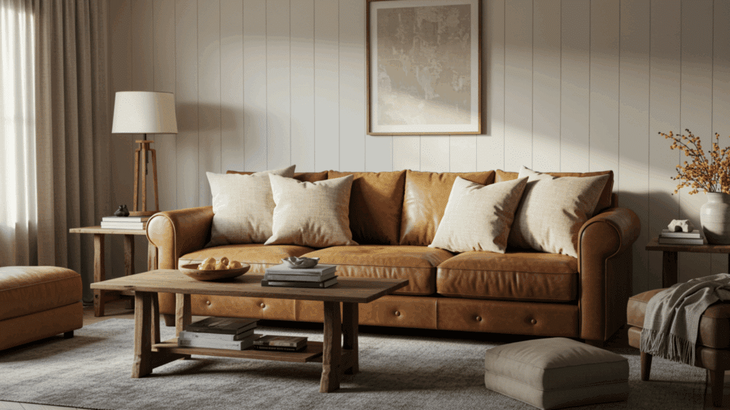 leather furniture accents