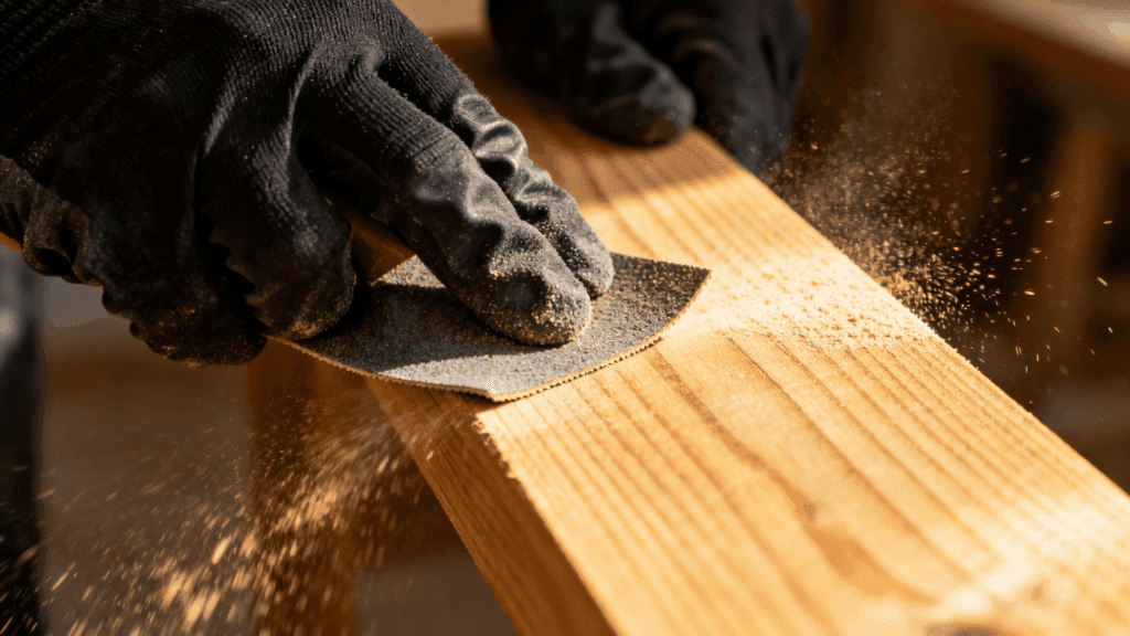 lightly sand wood