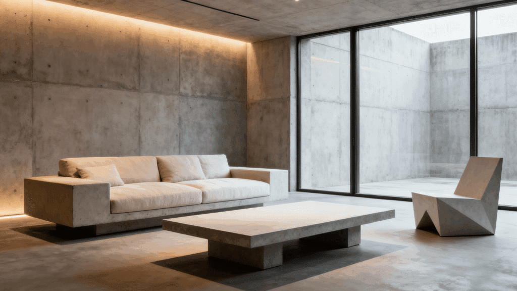 minimalist furniture with bold lines