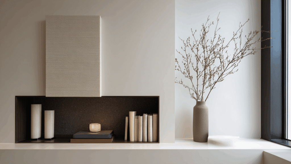 minimalist rectangular niche