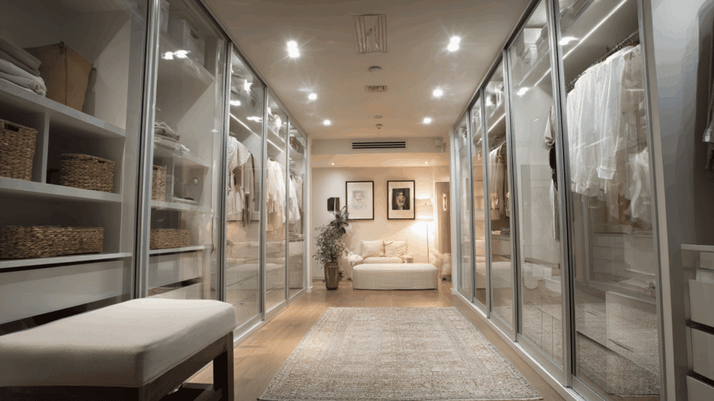 mirrored closet doors