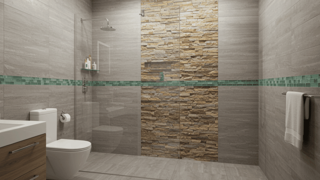 mixed material accent