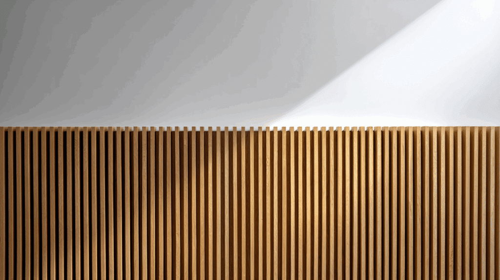 modern vertical slat paneling