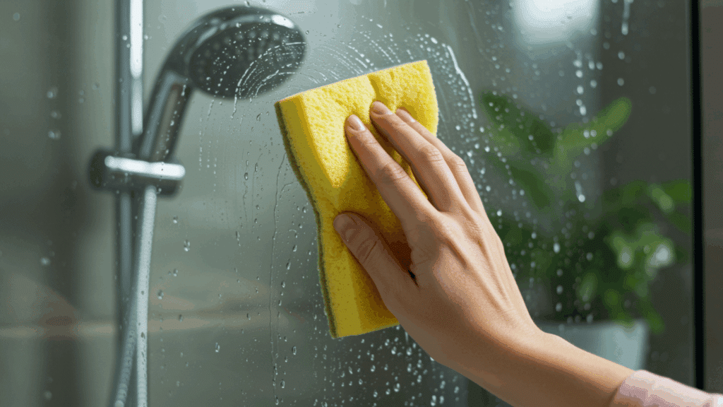 multiple methods to clean the shower door