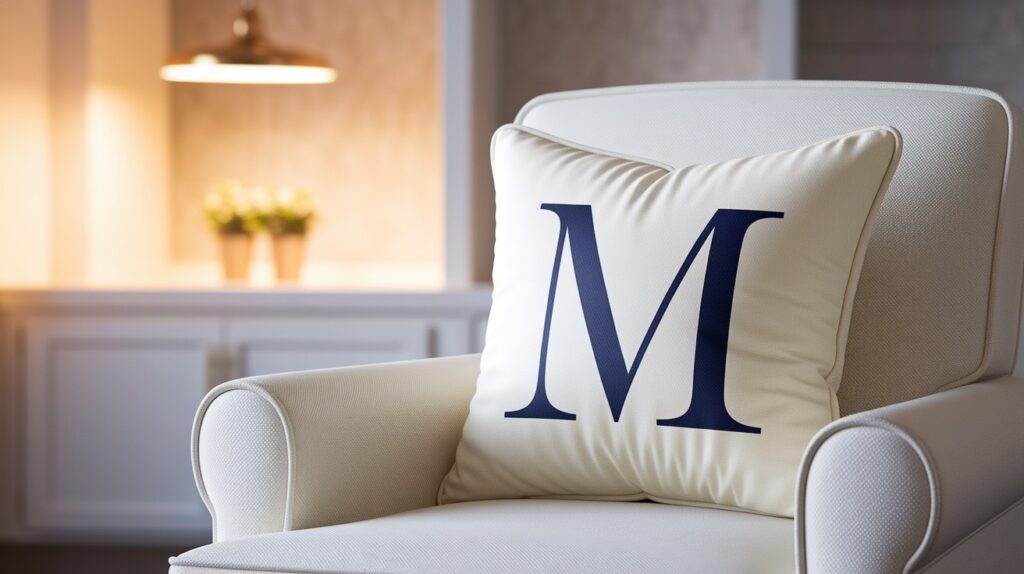 no sew monogrammed pillows