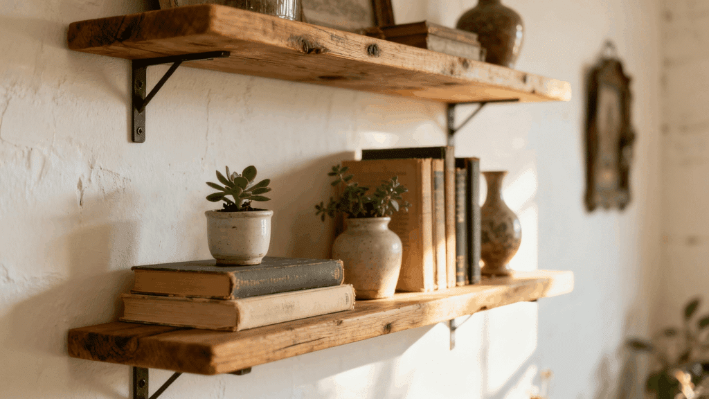 open shelving display