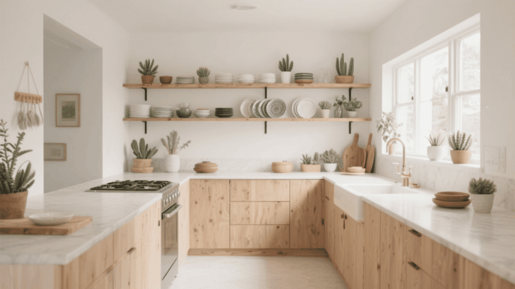 open shelving hybrid designs