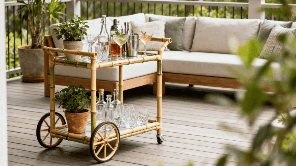 outdoor bar cart