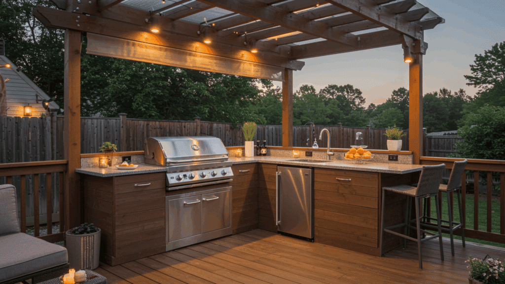 outdoor kitchen station