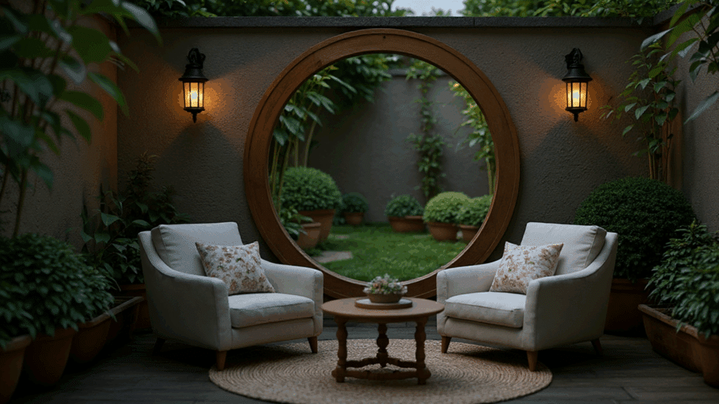 outdoor mirror illusion