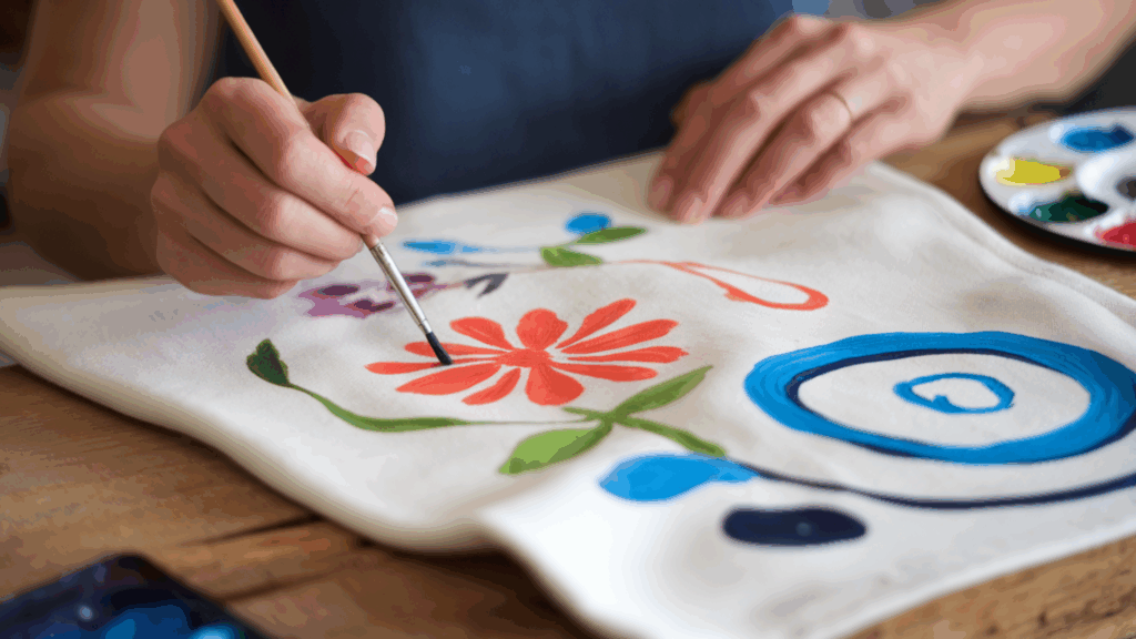 paint fabric with acrylic paint