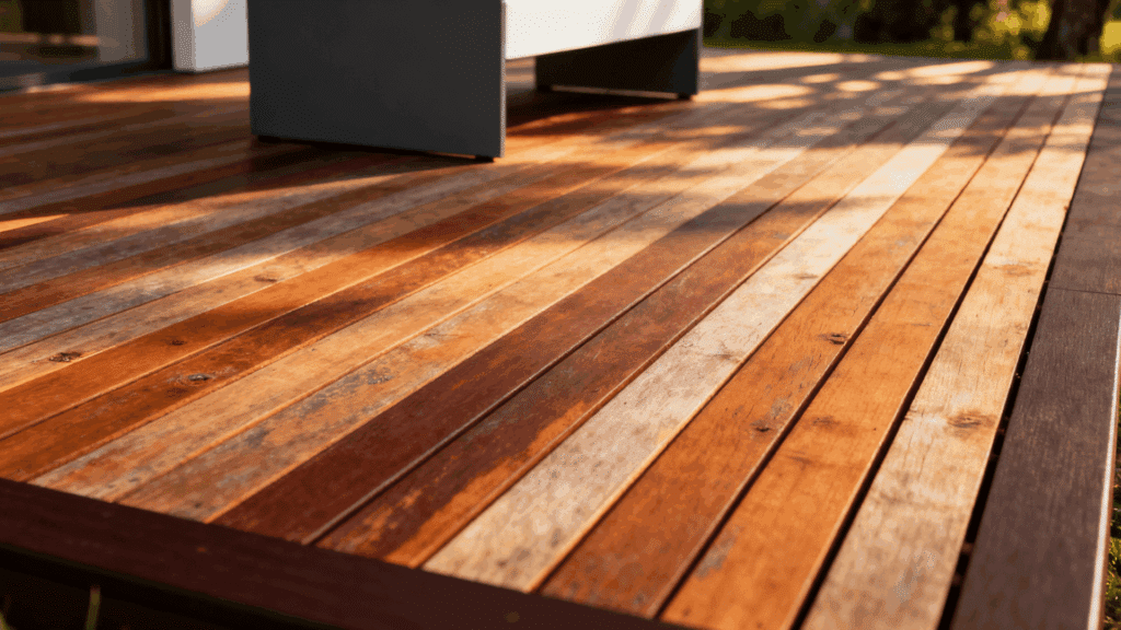 patterned deck staining
