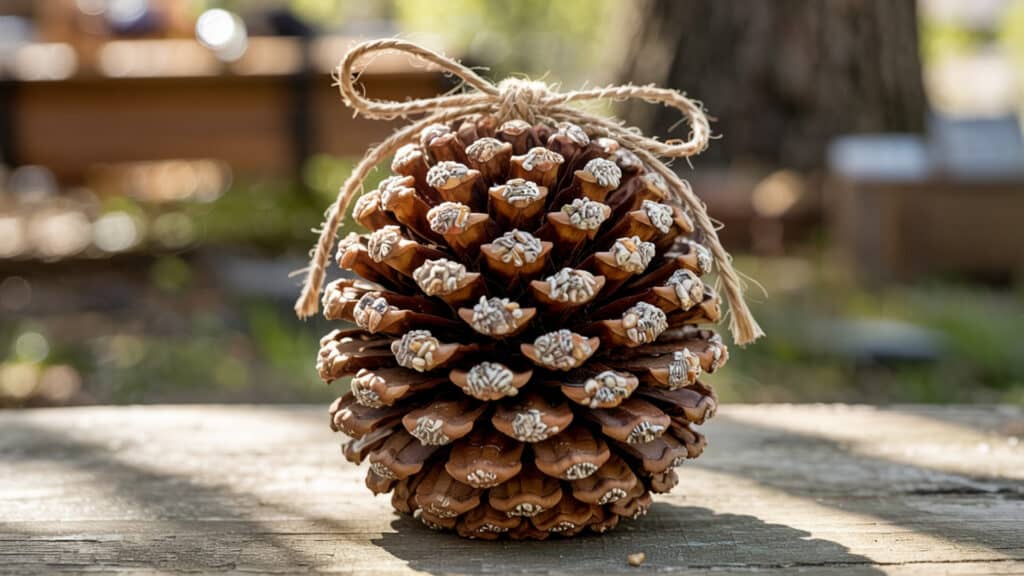 pinecone bird feeder