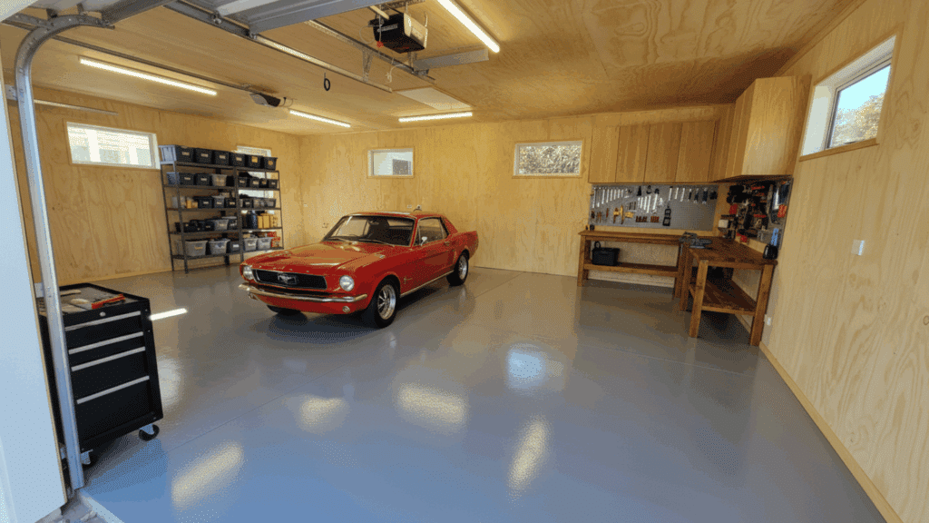 plywood garage walls