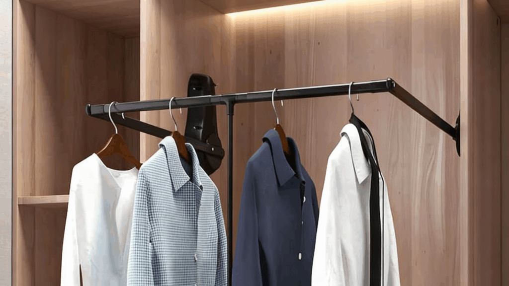 pull down hanging rods