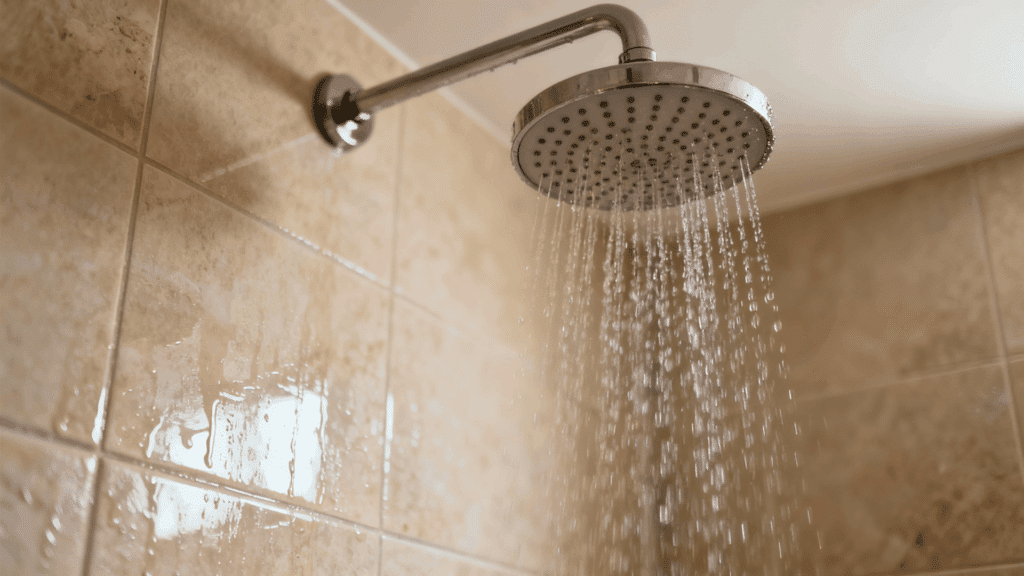 rainfall showerhead above