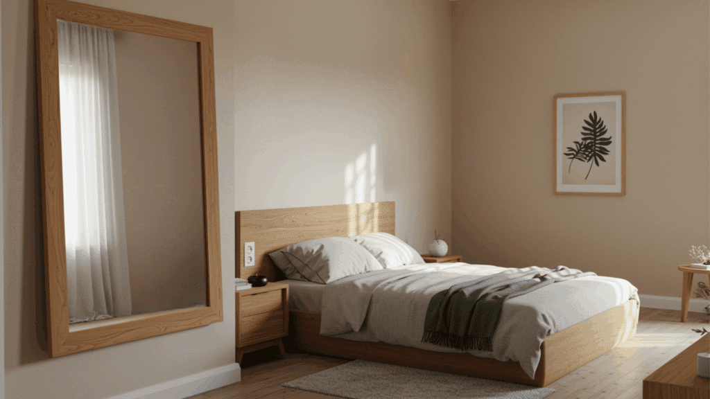 remove mirrors facing your bed