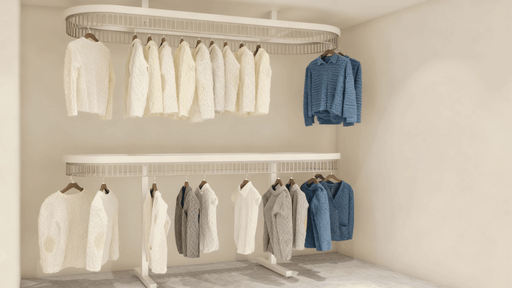 rotating closet rods