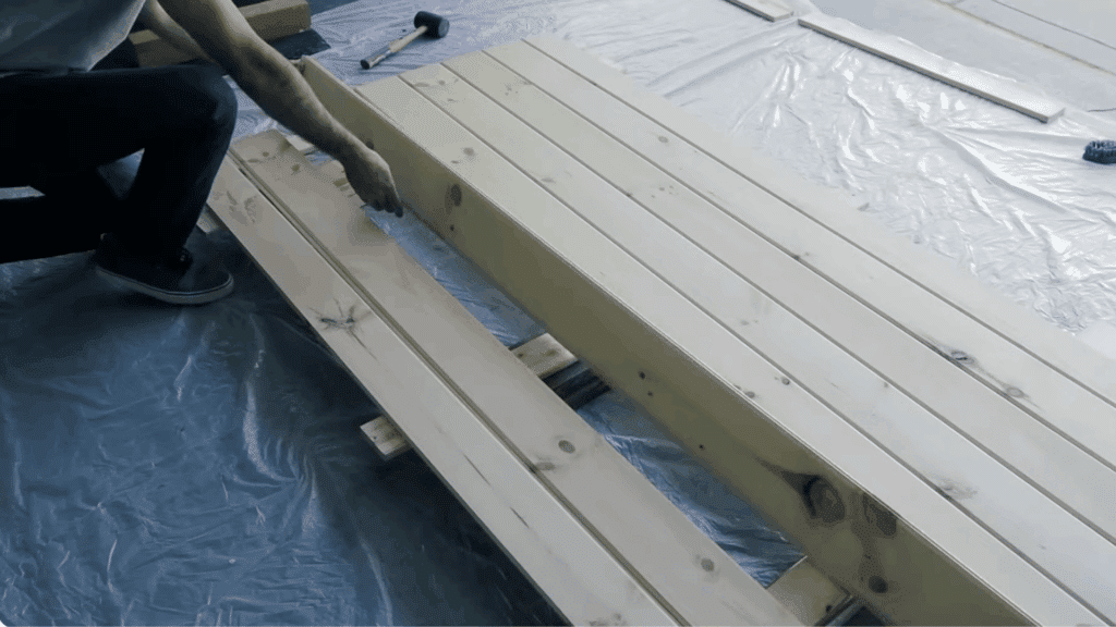 sanding and assembling the panels